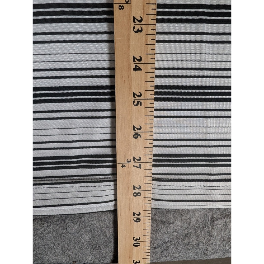 Russell Iowa Hawkeyes Mens Striped Polo Shirt White Black Golf Gameday L L/G - Picture 8 of 11